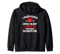 I Survived Open Heart Chirurgia Regali Recupero Uomini Donne Bambino Felpa con Cappuccio