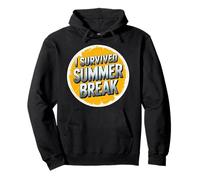 I Survived Summer Break Divertente Ritorno A Scuola Studente Insegnante Felpa con Cappuccio