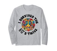 I Survived The 60s Sixties Twice 70th Birthday 60th Funny Maglia a Manica
