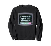 I Survived The Age of 56k Connection: Funny Dial-Up PC Humor Felpa