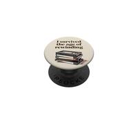 I Survived The Age of Rewinding: Funny Retro Cassette Humor PopSockets PopGrip Adesivo