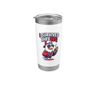 I Survived The Bbq Humor Divertente Bald Eagle Amante Bicchiere termico in acciaio inox doppia parete