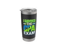 I Survived The CPA Exam Finanza contabile Bicchiere termico in acciaio inox doppia parete