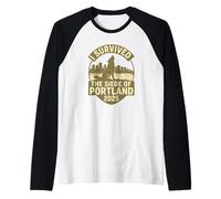 I Survived The Siege of Portland - Design in Edizione Limitata Maglia con Maniche Raglan