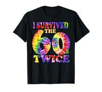 I Survived The Sixties 60s Twice Tie Dye 70° Compleanno Maglietta