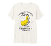 I Survived Too Many Storms - Anatra Divertente con Grafica retrò Umoristica Maglietta Premium