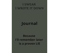 I swear I wrote it down journal: Don't forget, write it down