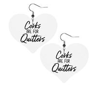 I tappi di sughero sono per orecchini in pelle per le donne, orecchini pendenti, ciondolo a forma di cuore con ganci, regali per ragazze adulte