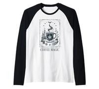 I tarocchi del caffè Skeleton Amante del caffè Dipendente dalla Caffeina Maglia con Maniche Raglan