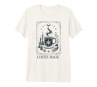 I tarocchi del caffè Skeleton Amante del caffè Dipendente dalla Caffeina Maglietta Premium