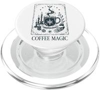 I tarocchi del caffè Skeleton Amante del caffè Dipendente dalla caffeina PopSockets PopGrip per MagSafe