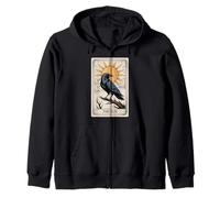I Tarocchi del Sole - Radiant Raven Celestial Design Felpa con Cappuccio