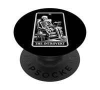 I Tarocchi introversi Indoorsy Antisociale Divertente Introverso PopSockets PopGrip Adesivo