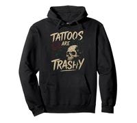 I Tatuaggi Sono Divertenti e Trash, Amanti dei Tatuaggi con Teschi Vintage Felpa con Cappuccio