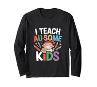 I Teach Au-Some Kids Autism Awareness Puzzle colorato Maglia a Manica