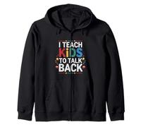 I Teach Kids To Talk Back Coach di logopedia --- Felpa con Cappuccio
