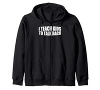I Teach Kids To Talk Back Coach logopedista ------- Felpa con Cappuccio