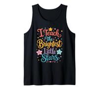I Teach The Brightest Little Stars: Cute Text School Teacher Canotta