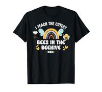I Teach The Cutest Bees in The Bee Hive Teacher Kindergarten Maglietta