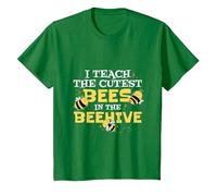 I Teach The Cutest Bees in The Beehive Api Scuola Maglietta, Bambini, Verde Mela, 8 Anni