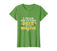 I Teach The Cutest Bees in The Beehive Api Scuola Maglietta, Donna, Erba, L