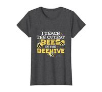 I Teach The Cutest Bees in The Beehive Api Scuola Maglietta, Donna, Grigio Scuro, L