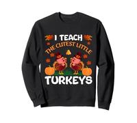 I Teach The Cutest Little Turkeys Thanksgiving Thankful Felpa