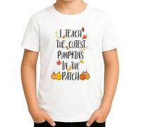 I Teach The Cutest Pumpkins In The Patch - Dolce Halloween Insegnante Zucca Design, bianco, 6 anni