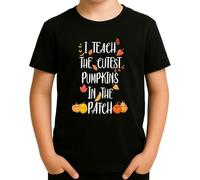 I Teach The Cutest Pumpkins In The Patch - Dolce Halloween Insegnante Zucca Design, Nero , 12 anni