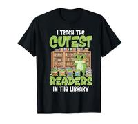 I Teach The Cutest Readers in The Library Frog Pun Maglietta