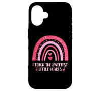I Teach The Sweetest Little Hearts Rainbow Love Custodia per iPhone 16