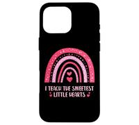 I Teach The Sweetest Little Hearts Rainbow Love Custodia per iPhone 16 Pro Max