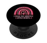I Teach The Sweetest Little Hearts School Teacher PopSockets PopGrip Adesivo