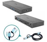 i-tec CATRIPLE4KDOCKPD2UK replicatore di porte e docking station per laptop Cablato USB 3.2 Gen 2 [3.1 2] Type-C Grigio (ITEC 3.0 3X 4K DOCK 100W) [CATRIPLE4KDOCKPD2UK]
