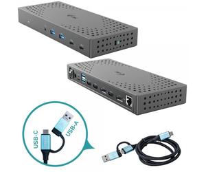 I-tec CATRIPLE4KDOCKPD2UK replicatore di porte e docking station per laptop Cabl