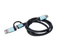 i tec Cavo USB C 2In1 Black e Cyan 1m C31USBCACBL