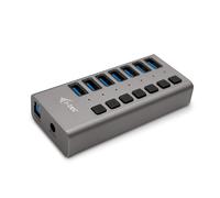 i-tec U3CHARGEHUB7 Caricabatterie per dispositivi mobili Universale Grigio AC Interno