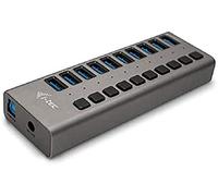 i-tec U3CHARGEHUB10 Caricabatterie per dispositivi mobili Grigio Interno