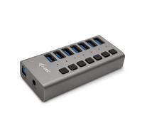i-tec U3CHARGEHUB7 Caricabatterie per dispositivi mobili Universale Grigio AC Interno