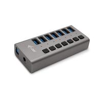 i-tec U3CHARGEHUB7 Caricabatterie per dispositivi mobili Universale Grigio AC Ri