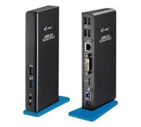 i-tec USB 3.0 Docking Station 1x HDMI 1x DVI-I 1x GLAN Ethernet 2X USB-A 3.0 incl. 1x Fast Charge 4X USB 2.0 1x USB-B 3.0 1x Audio Dentro/Fuori per Windows MacOS ChromeOS Linux Android
