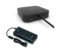 i-tec Dual Display (USB C), Docking station + Hub USB, Nero