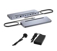 i-tec USB-C Metal Ergonomic 3x 4K Display Docking Station with Power Delivery 100 W + Universal Charger 100 W I-TEC USB-C ERGO
