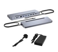 i-tec USB-C Metal Ergonomic 3x 4K Display Docking Station con Power Delivery 100 W + Universal Charger 100 W - Nouvo