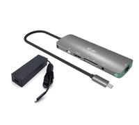 i-tec USB-C Metal Nano Docking Station 4K HDMI LAN con Power Delivery 100W + Caricatore Universale 100W - Nouvo