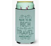 """"I tesori di Caroline: non devi essere ricco per viaggiare"" - Contenitore termico per bevande Tall Boy multicolore""""