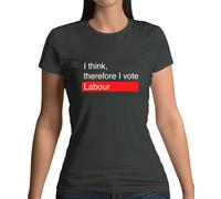 I Think,Therefore Votazione Lavoro - Donna T-Shirt - Starmer Elezione Festa 2024