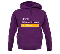 I Think,Therefore Votazione Lib Dem Felpa Unisex - Liberal-Democratici -