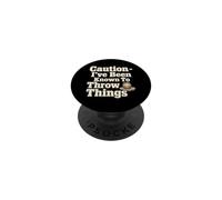 I Throw Things Divertente Ceramica Umorismo PopSockets PopGrip Adesivo