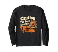 I Throw Things Funny Pottery Humor Potters Maglia a Manica